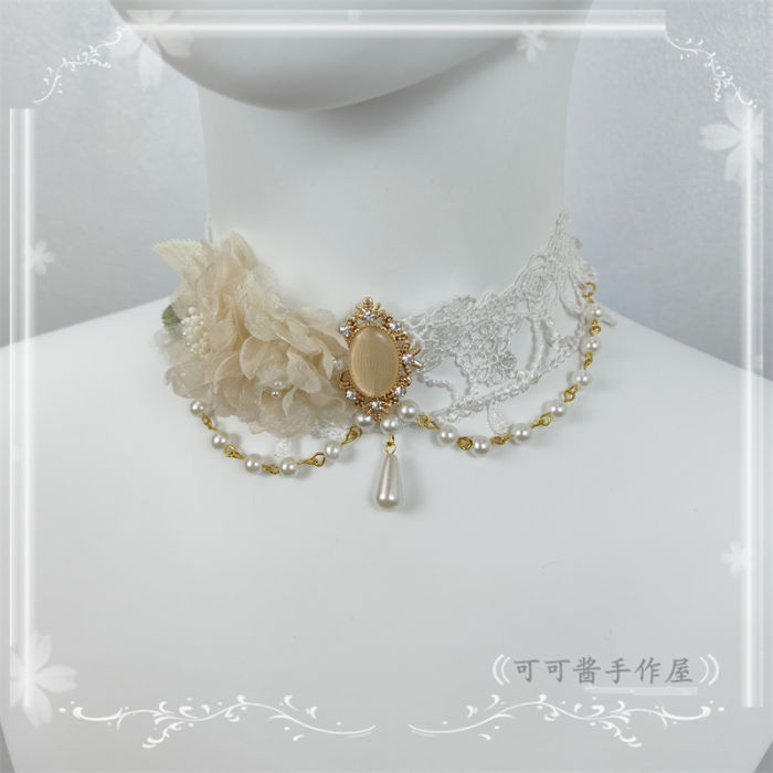 Flowers Beadchain Lolita Choker