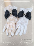 Lace Bow Bridal Gloves Lolita Accessories