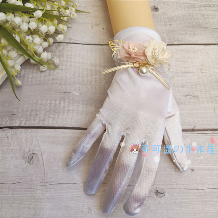 Dairy Wear Elegant Satin Gloves Lolita Accessories