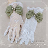 Lace Bow Thin Bridal Gloves Lolita Accessories