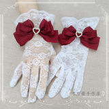 Lace Bow Bridal Gloves Lolita Accessories