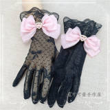 Lace Bow Thin Bridal Gloves Lolita Accessories