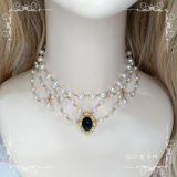 Multilayer Beads Necklace Lolita Choker
