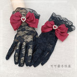 Lace Bow Bridal Gloves Lolita Accessories