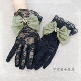 Lace Bow Bridal Gloves Lolita Accessories