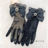 Lace Bow Thin Bridal Gloves Lolita Accessories