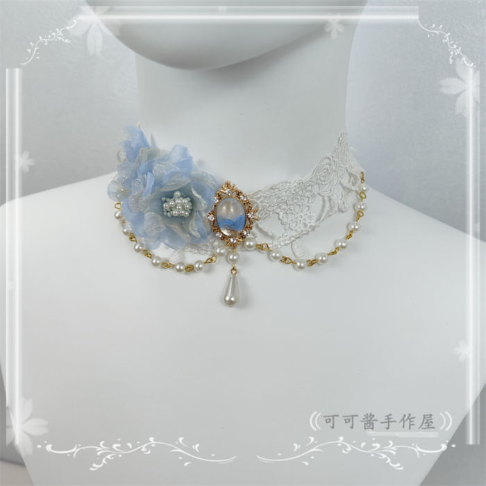 Flowers Beadchain Lolita Choker