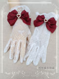 Lace Bow Thin Bridal Gloves Lolita Accessories