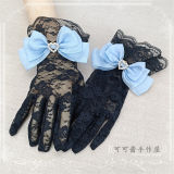 Lace Bow Bridal Gloves Lolita Accessories