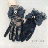 Lace Bow Bridal Gloves Lolita Accessories