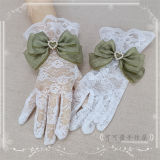 Lace Bow Bridal Gloves Lolita Accessories