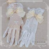 Lace Bow Thin Bridal Gloves Lolita Accessories