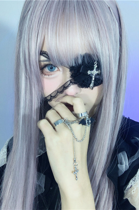 Moji Lace Cross Gothic Eyepatch