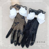 Lace Bow Thin Bridal Gloves Lolita Accessories