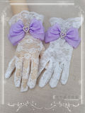 Lace Bow Bridal Gloves Lolita Accessories