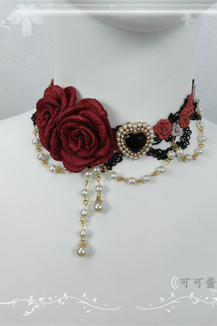 Flowers Beadchain Lolita Choker