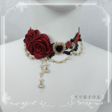 Flowers Beadchain Lolita Choker