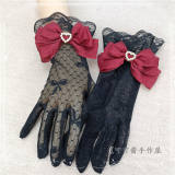 Lace Bow Thin Bridal Gloves Lolita Accessories