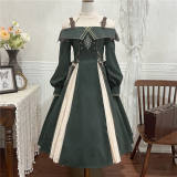 Traveler Off Shoulder Long Sleeves Lolita Dress and Blouse