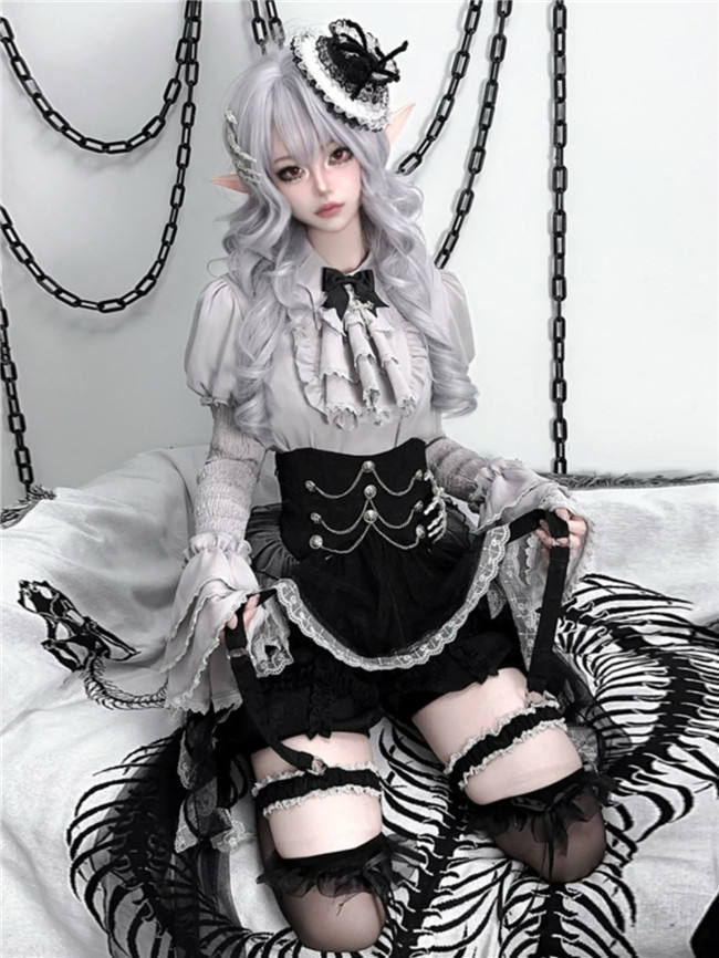 Dark Black Halloween Ouji Lolita Set Size S In Stock
