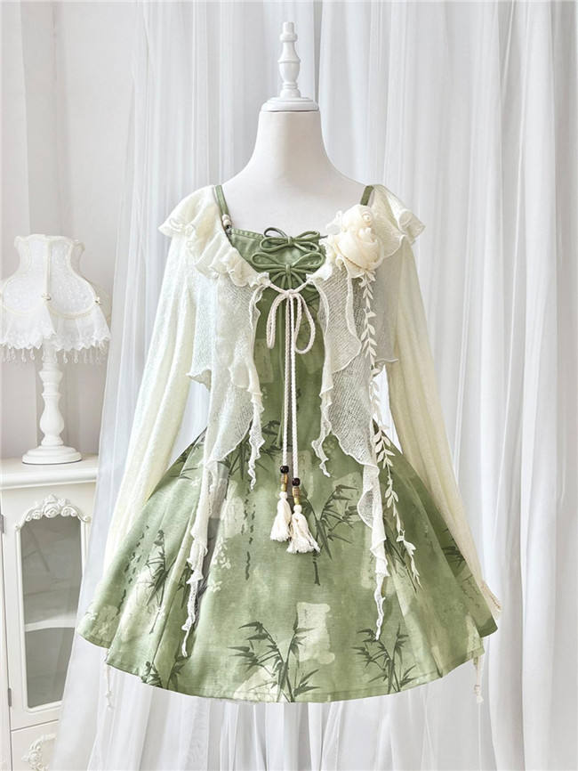 Bamboo Poetry Han Style Jumper Dress and Bolero