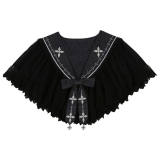 Church and Cross Print Lolita Jumper Dress and Cape