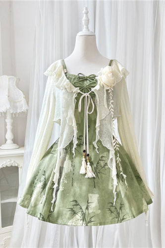 Bamboo Poetry Han Style Jumper Dress and Bolero