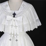 Church and Cross Print Lolita Jumper Dress and Cape