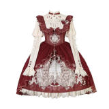 Mystery Land Bunny Print Classic Lolita Dress and Blouse