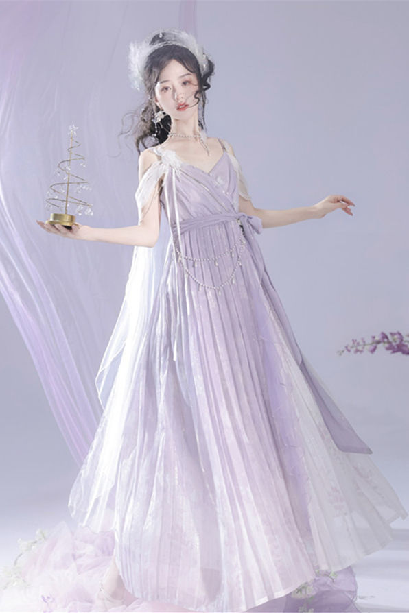 Chinese Han Style Purple Fairy Dress