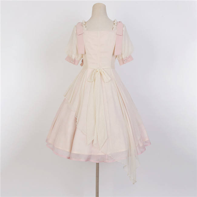 Peach Embroidery Pink Qi Lolita Dress