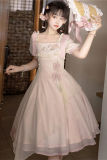 Peach Embroidery Pink Qi Lolita Dress