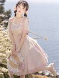 Peach Embroidery Pink Qi Lolita Dress