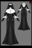 Cross Church Nun Lolita Dress, Cape, Headscarf, Necklace and Gloves