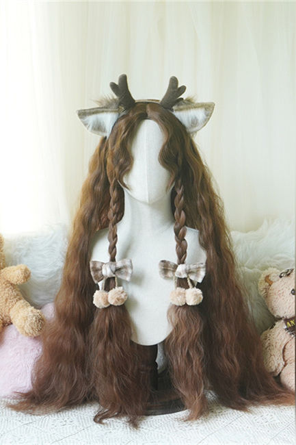 Yuchashui Middle Split Long Wavy Wig 80cm