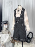 Castle Too King's College Stripe Lolita Skirt, Cape, Blouse and Ouji Set