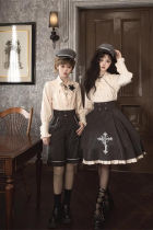 Castle Too King's College Stripe Lolita Skirt, Cape, Blouse and Ouji Set