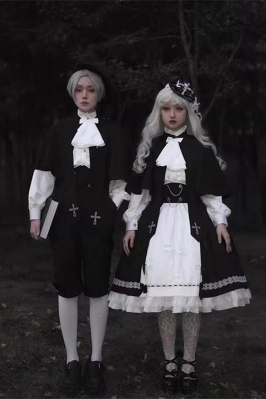 Castle Too Holy College Lolita Skirt, Blouse, Pants and Cape