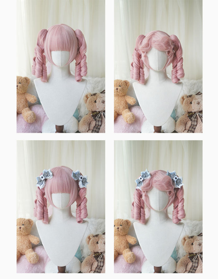 Yuchashui Bobo Short Wigs and Curly Wigs Ponytail
