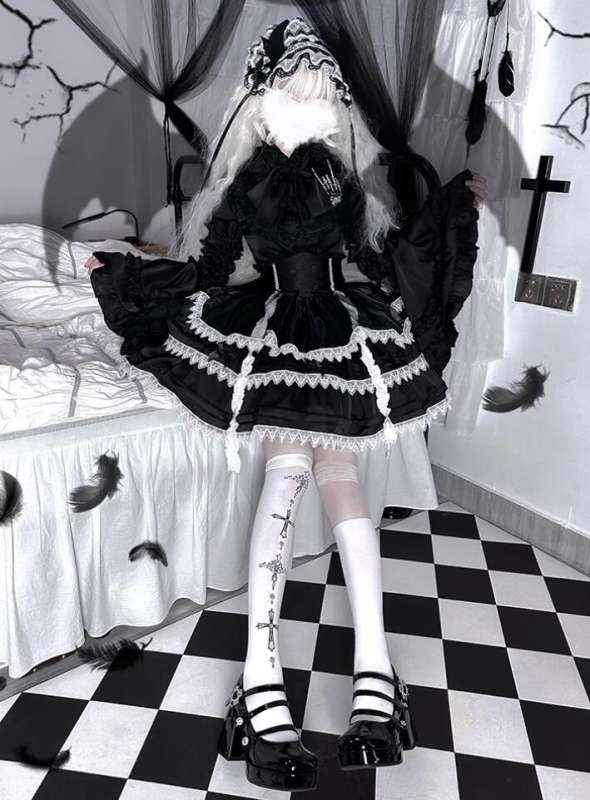 Castle Too Crucial Bandage Above Knee Socks