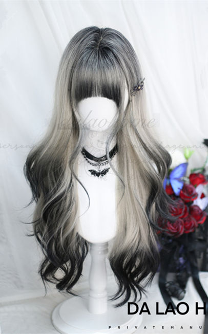 Dalao Home Black White Ombre Lolita Wig