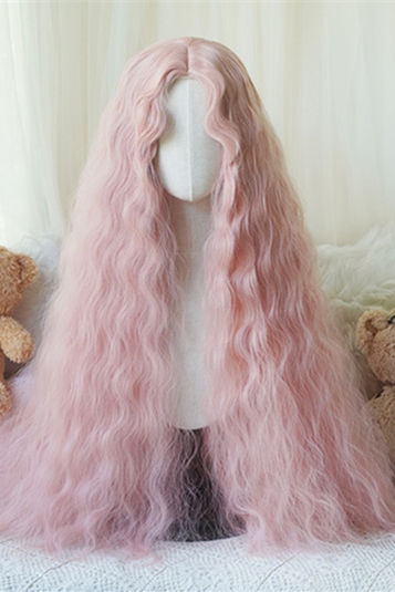 Yuchashui Middle Split Long Wavy Wig 80cm