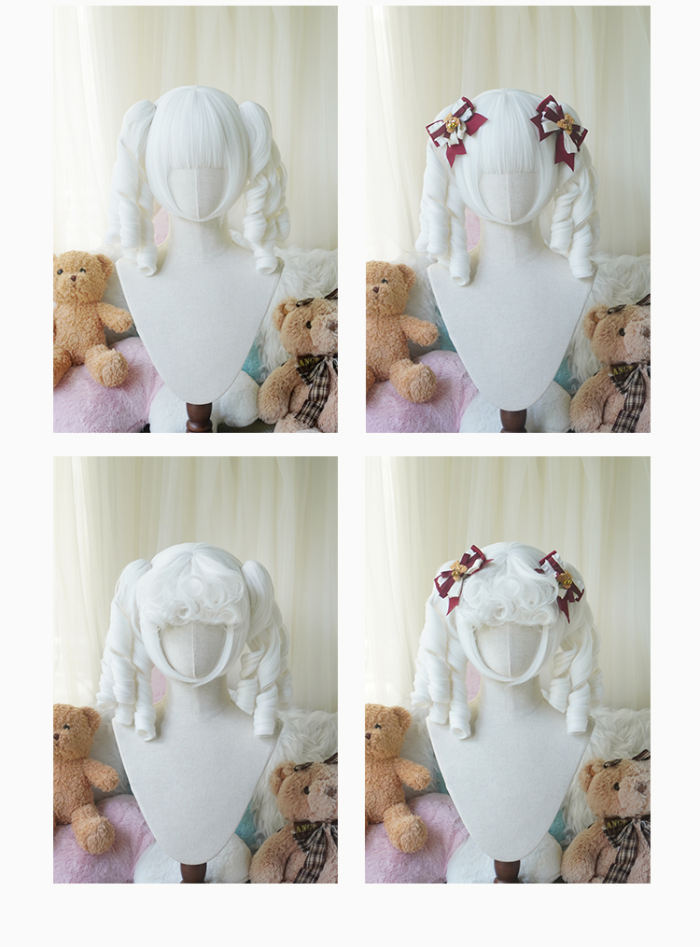Yuchashui Bobo Short Wigs and Curly Wigs Ponytail