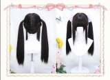 Dalao Home Face Framing Double Ponytails Long Straight Wig