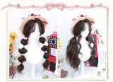 Dalao Home Waffle Eight-figure Fringe Long Curly Wig