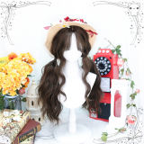 Dalao Home Waffle Eight-figure Fringe Long Curly Wig