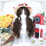 Dalao Home Waffle Eight-figure Fringe Long Curly Wig
