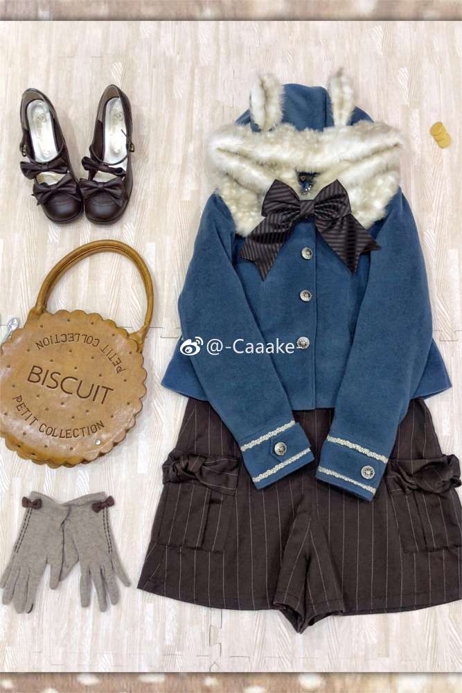 Sweet Winter Down Lolita Short Coat -Ready Made