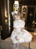 Nnstar White Short Sleeves Lolita Blouse and Necktie