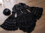 Nnstar Black Hime Sleeves Lolita Blouse and Necktie